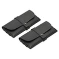 thumbnail image 1 of 2 Piezas de Fundas Suaves para Gafas, Funda de Cuero para Gafas de Sol, Bolsa Portátil para Gafas con Hebilla de Clavo para Mujeres y Hombres (Negro), 1 of 7