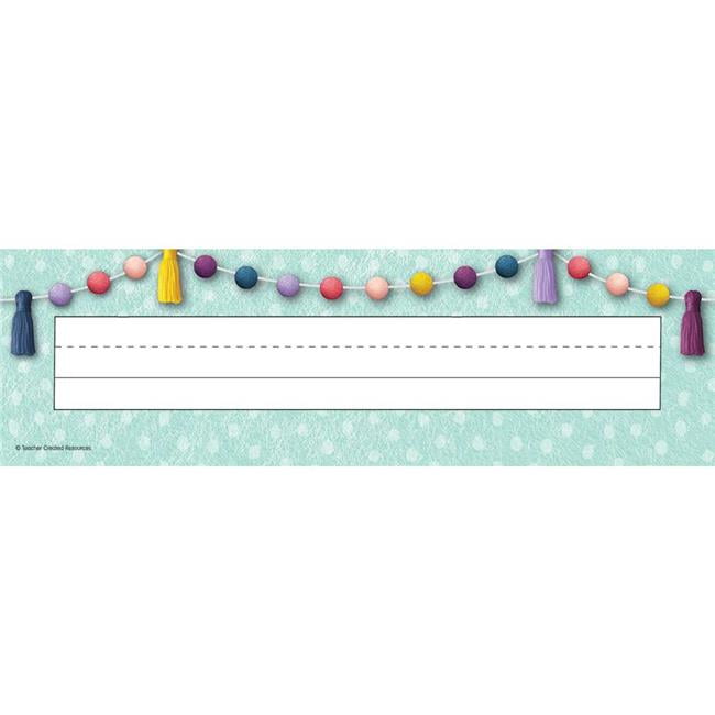 Teacher Created Resources TCR9058 3.5 x 11.5 in. Oh Happy Day Flat Name Plates