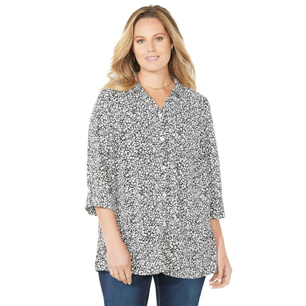 Catherines Women's Plus Size The Timeless Blouse - Walmart.com