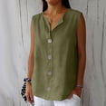 thumbnail image 2 of GUACER Sleeveless Blouses for Women Fashion Round Neck Button Loose Fit Tank Tops, 2 of 5