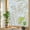 Beige, variant on Palm Tree Window Privacy Film, Tropical Plant Coastal Summer Brown Stained Glass Rainbow Film Decorative Window Clings, Static Cling Sun Blocking Stickers 29.5" x 118"
