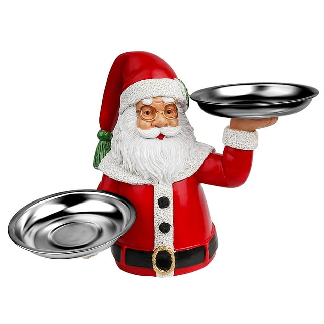 Soporte para golosinas de muñeco de nieve navideño, soporte para golosinas de muñeco de nieve navideño, bandeja para sujetar a Papá Noel, frutero, características de vanguardia