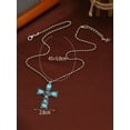 thumbnail image 3 of QQTDFG Turquoise Color Cross Charm Necklace Jewelry for Women Gift for Her Necklace-default, 3 of 3