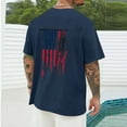 thumbnail image 3 of Tops para hombre, blusas y camisas de cuello redondo y manga corta para hombre, blusas casuales de cuello redondo con estampado de moda para hombre, blusas de cuello redondo y manga corta, camisas par, 3 of 5