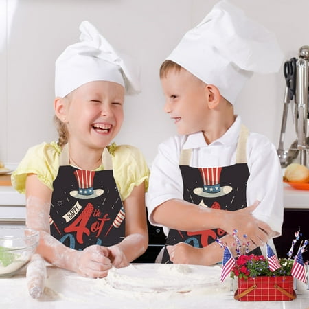 

Kitchen Organization American Independence Day Cotton Linen Apron Home Party Sleeveless Coverall Cooking Adjustable Baking (1Pc) Supplies