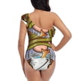 thumbnail image 5 of Honeii Fishing Gnome Fisherman for women's one-piece swimsuit featuring a chic one-shoulder design experience elegance and style in the water-XX-Large, 5 of 6