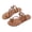 B-Brown, variant on Women Sewn On Flat Toe Ring Sandals Multi Directional Straps Cushioned Sole Spring Summer Breathable Beach Casual Shoes,A-Green