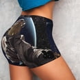 thumbnail image 2 of Sikiie Astronaut Print Workout Shorts Women Scrunch Butt Gym Shorts Seamless High Waist Tummy Control Yoga Biker Athletic Shorts, 2 of 5