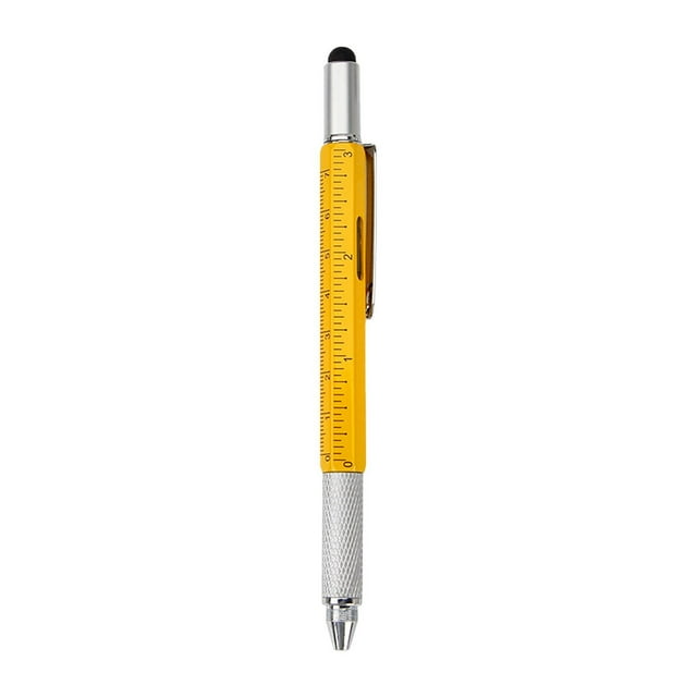 AKEGAMN Clearance! Screwdriver Pen 1 Pcs 6 In 1 Multi Purpose Pen With Screen Ruler Multi Head Screwdriver,The Pen Core Is About 10ml Functions: a point pen, a spirit , a ruler and a flat-head and s