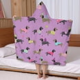 thumbnail image 5 of Cute Cartoon Dachshund Hooded Bath Towel，50"x30" for Ages 3 To 12 Kids, Quick Dry Lightweight Soft Microfiber Hood Beach Towel Cover Up for Kids, 5 of 7