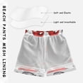 thumbnail image 3 of FORMRS Boys Swim Trunks Quick Dry Mesh Liner Boardshorts Sizes XS-XL, Red Santa Hats Pattern, 3 of 7