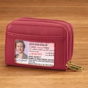 RFID Zip Around Wallet, Red