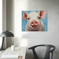 thumbnail image 3 of Nawypu  Modern Pig Portrait Farm Animal Canvas Wall Art, Design by Andrea Lavery, 3 of 4