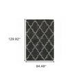 thumbnail image 5 of HomeRoots  8 x 11 ft. Geometric Shag Power Loom Stain Resistant Rectangle Area Rug, Charcoal & Grey, 5 of 5