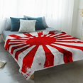 thumbnail image 4 of Japanese Flag Blanket Soft Cozy Warm Throw Blanket for Couch, Plush Fuzzy Flannel Fleece Blankets for Sofa, Red Flag Retro Abstract Bed Blankets Lightweight Gifts for Women, 50"x80", 4 of 9