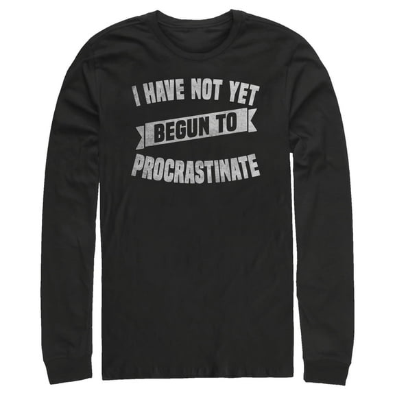 Men's Lost Gods I Have Not Yet Begun to Procrastinate Distressed  Long Sleeve Shirt