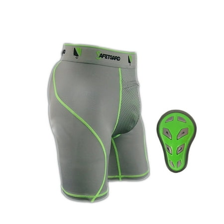 SafeTGard Ultra Series Mens Compression Boxer with Cage Cup in Neon Adult (Best Boxers In Mma)