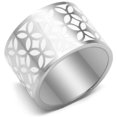 thumbnail image 1 of High Polished No Plating Stainless Steel Ring with Epoxy, White - Size 5, 1 of 1