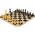 thumbnail image 5 of Standard Club Easy-Carry Plastic Chess Set - Black & Camel Pieces with Vinyl Rollup Board - Black, 5 of 8