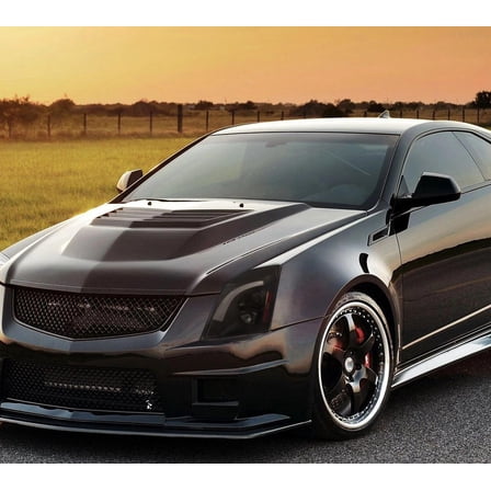 Fit 2008-2014 Cadillac CTS Black Smoke Projector Headlights LED Sequential Lamps