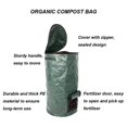 thumbnail image 2 of Lot de 2 Sacs de Compost Biologique 15 Gallons 34 Gallons Bacs de Compost de Jardin Réutilisables Sacs de Compost pour l'Élimination des Déchets PE pour Cuisine Jardin Cour, 2 of 7
