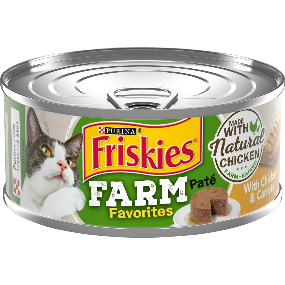 (24 Pack) Friskies Pate Wet Cat Food, Farm Favorites With Chicken, 5.5