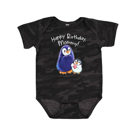 

Inktastic Happy Birthday Mommy!- Cute Penguins Gift Baby Boy or Baby Girl Bodysuit