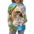 thumbnail image 5 of Tom And Jerry Mens Womens Novelty Hoodie 3D Print Pullover Hooded Long Sleeve Sweatshirts Tops Blouse with Pocket, 5 of 8