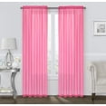 thumbnail image 5 of Basic 2 Pack Sheer Voile Home Window Curtains - Assorted Colors & Sizes, 5 of 12