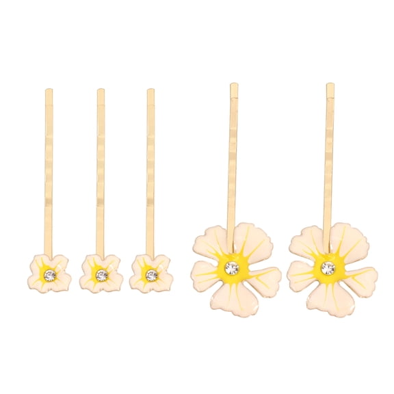 LOLIPPYY 5pcs Vintage Hair Clips Women Alloy Flower Hairpin Set for Special Occasions Styling