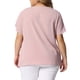 thumbnail image 3 of Blusas de verano de manga corta con pliegues y cuello redondo para mujer de tallas grandes Agnes Orinda, 3X, color rosa, 3 of 6