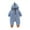 Blue, variant on Baby Boys Fuzzy Hooded Romper Coat Girls Buttons Dinosaur Jumpsuit Coat&jacket Toddler Girls Winter Jackets