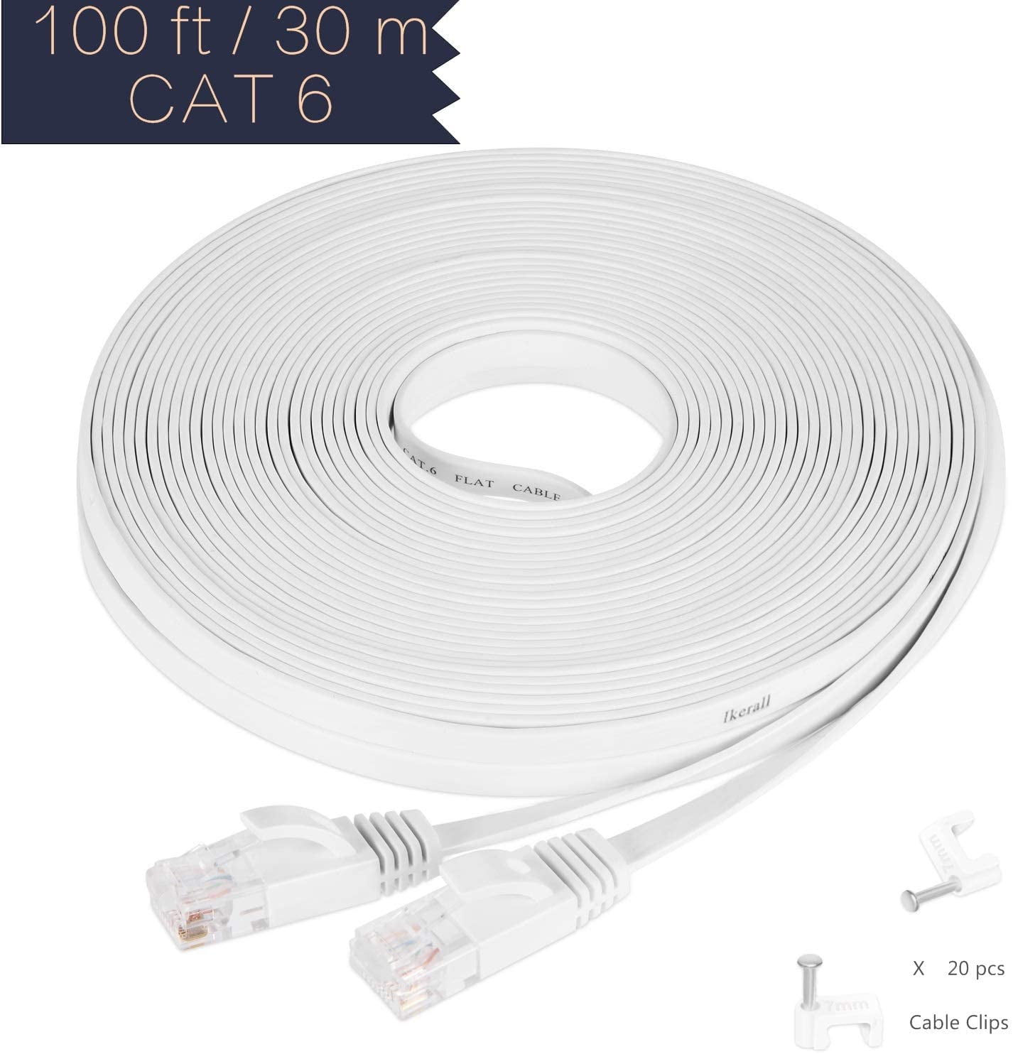 flat ethernet cable wall clips