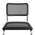 thumbnail image 3 of Breuer Chair Company Marcel Breuer B32 Cesca Cane Cantilever Side Chair w/ Chrome Steel Frame Black Wood & Black Cane (Made in Italy) by Furnish Theory, 3 of 12