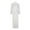 IVORY, variant on Marina Boat Neck Embellished Chiffon Sleeve Pleated Side Zipper Back Slit Back Solid Crepe Dress-IVORY / 4