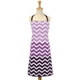 thumbnail image 5 of CC Home Furnishings Chevron Ombre Cotton Kitchen Chef Apron - 33" - Purple and White, 5 of 6