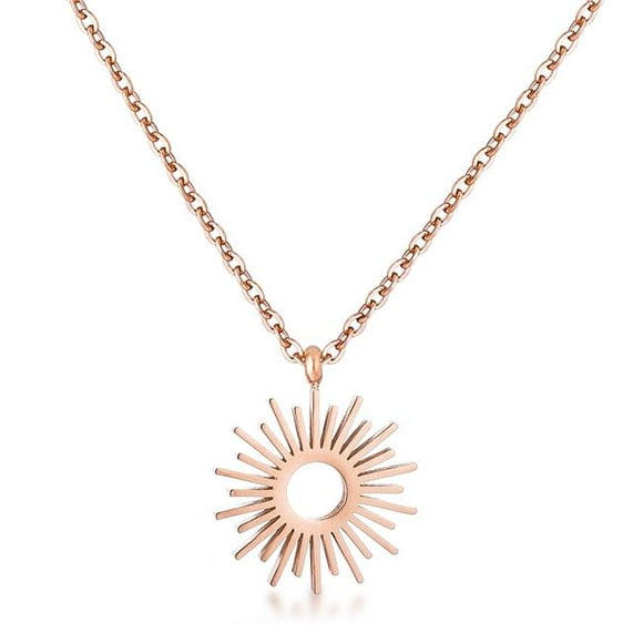 J Goodin N01363AV-V00 Rose Goldtone Sunburst Necklace