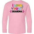 thumbnail image 3 of Inktastic I Love You Grandma with Flowers Long Sleeve Youth T-Shirt, 3 of 5