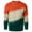 Orange, variant on ZKCCNUK Men's Autumn And Winter New Men's Round Neck Pullover Bottoming Shirt Color Matching Bright Color Casual Large Size Sweater European Size Knitted Sweater