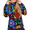 thumbnail image 5 of Yiaed Colorful Floral Print Womens Casual Hoodies Crew Neck Long Sleeve Sweatshirts With Pocket Pullover Tops Women's Hooded Sweatshirt-Medium, 5 of 5