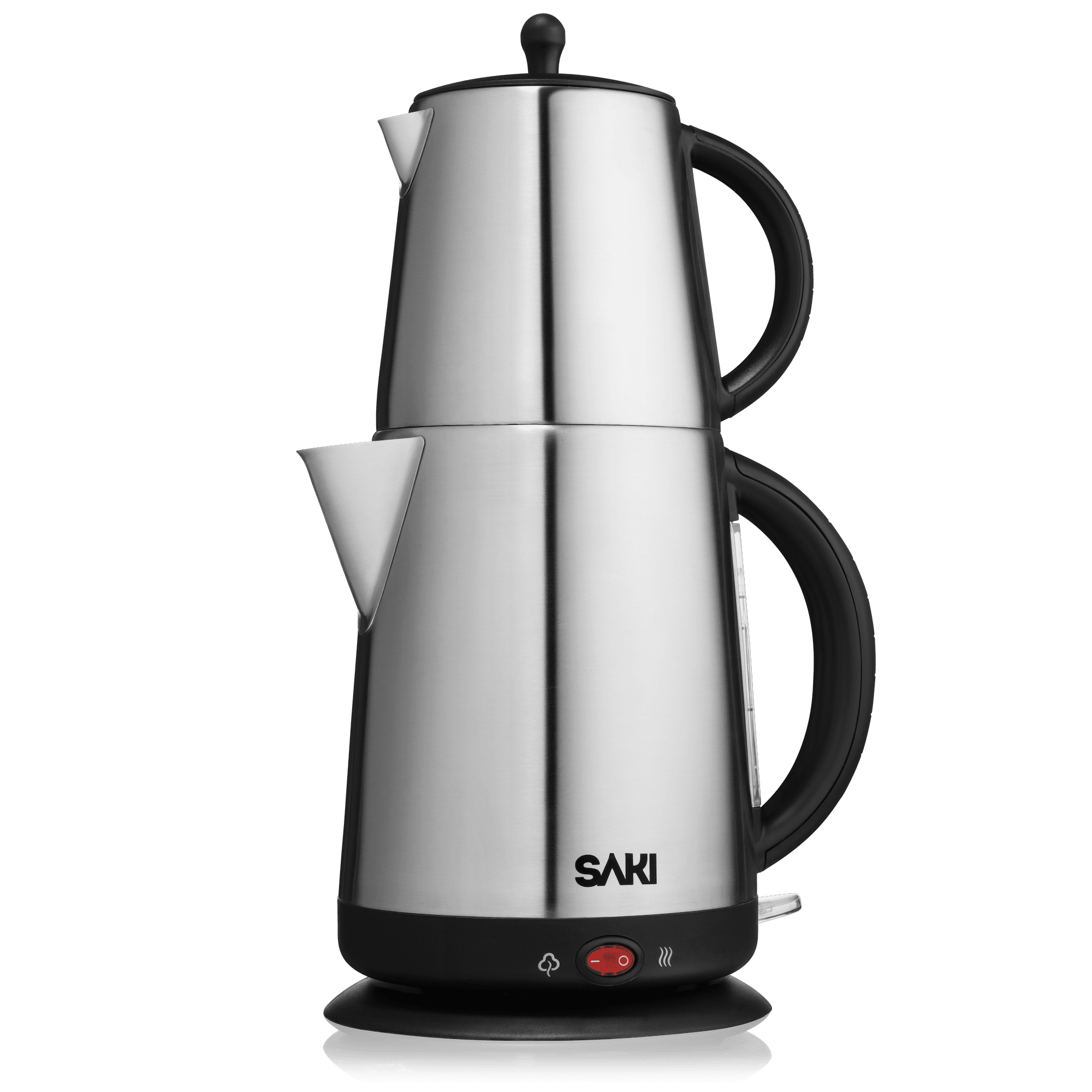 SAKI Stainless Steel Turkish Tea Maker, with Keep Warm Mode, 7 Cups