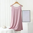 thumbnail image 4 of NAFUU Summer Nightgowns For Women Plus Size Sleepwear Sleeveless Round Neck Tshirt Sleep Dress Solid Color Loose Nightshirt Sleep Dress, 4 of 8
