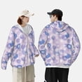 thumbnail image 4 of Daiia Winter With Snowflakes UPF 50+ Sun Protection Hoodie Jacket Lightweight Long Sleeve Sun Shirt for Women Men with Pocket Hiking Outdoor-Large, 4 of 7