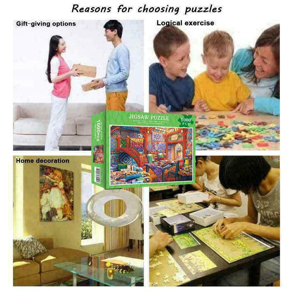 Jigsaw Puzzle 1000 Piece Quilt Shop Learning Toy Game For Adults Gift N7A1 