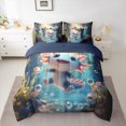 thumbnail image 2 of Feelyou Funny Marine Axolotl Twin Bedding Sets 7-Piece, Kawaii Ocean Animal Bedding Comforter Set, Dreamy Underwater World Reversible Sheet Sets, Ultra Soft Bedroom Decor, 2 of 7
