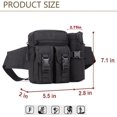 thumbnail image 3 of Riñonera táctica con bolsa para botella de agua, riñonera militar con múltiples bolsillos, bolsa de almacenamiento ajustable para pesca, caza, Camping, 3 of 5