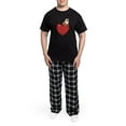 thumbnail image 5 of CafePress - Bulldog Heart Men's Dark Pajamas - Men's Dark Loose Fit Cotton Pajama Set, 5 of 7