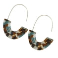 thumbnail image 3 of Qarigey 1 par de aretes de estilo simple con estampado de leopardo en forma de U para niñas adolescentes Ropa, zapatos y accesorios Miscelánea marrón azul oscuro Qarigey AP010170-11, 3 of 6
