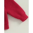 thumbnail image 6 of Suealasg Baby Boy Girl Knit Sweater Christmas Clothes Long Sleeve Deer Bow Embroidery Chunky Pullover Sweater 6M 1T 2T 3T Toddler Boy Girl Fall Winter Warm Sweater, 6 of 6
