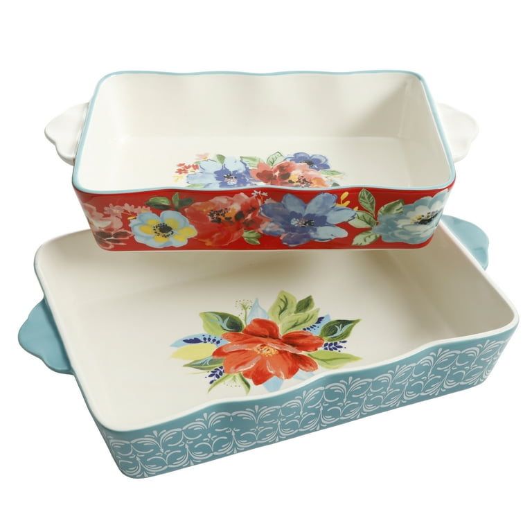 16-Pieces Ceramic Baking Set Kitchen Dinnerware, The Pioneer Women